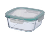 Glass container with lid, suitable for microwave and freezer
