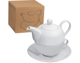Service à thé deux en un: tasse, soucoupe et théière